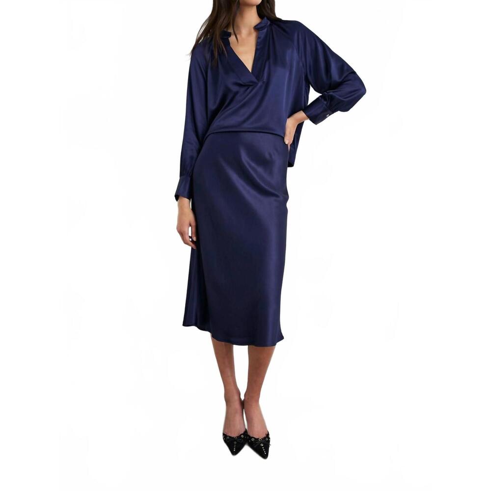 NEW RAILS anya solid skirt in navy